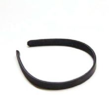 12mm black satin hair band